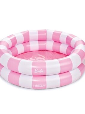 Barbie Pink & White Striped Inflatable Pool